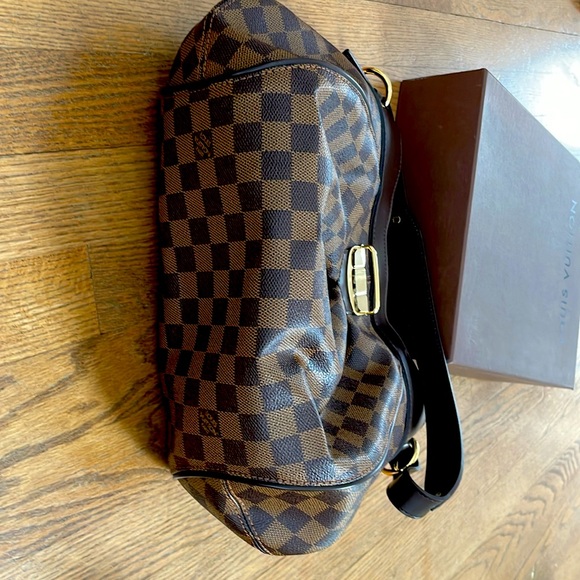 New Louis Vuitton Damier Ebene Sistina MM Leather shoulder purse - Picture 3 of 7